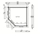 Fjordholz Gartenhaus Modell Fico 44