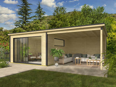 Fjordholz Gartenhaus Modell Poel-2-mit-Anbau – Vorschau 1