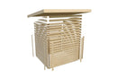 Karibu Mini Gartensauna "Saunahaus Hytti 2 Exclusive naturbelassen / + Ofen und HUUM WIFI Steuergerät Sparset" 4 Personen