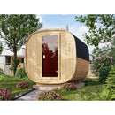 Fjordholz Barrel Sauna Model Quadro 300 cm 2-Room