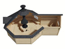 Fjordholz Grillkota mit Anbau Modell Ida 17+4m²