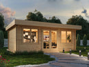 Fjordholz Flachdach Gartenhaus Modell Lino 28