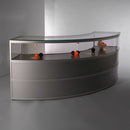 Form Department SMART.C6 – Gebogene Thekenvitrine mit Alufarben, 2-teilig