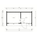 Fjordholz Gartenhaus Modell Office Box Größe M schwarz