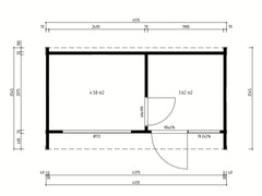 Fjordholz Gartenhaus Modell Office Box Größe M natur – Vorschau 4