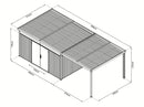 StarLine Metall Gerätehaus Modell Solidum 19,60 m²