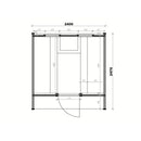 Fjordholz Barrel Sauna Model Quadro Royal 250 cm Thermo