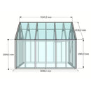 Fjordholz Gewächshaus Modell Greenline Basic 6,5 m²