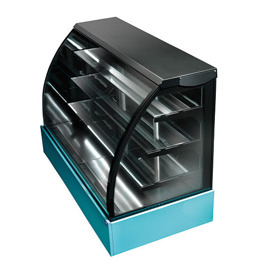 Virtus & Mastro Warme Konditoreitheke mit 3 Böden, +65°C, B=1804 mm - RAL9005