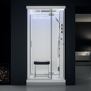 Mazur MUE-H1000-13R RECHTS WEISS Duschkabine mit Hydromassage und Dampfsauna 100 x 100 x 217 cm