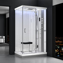 Mazur MUE-H1200-11R RECHTS WEISS Duschkabine mit Hydromassage und Dampfsauna 120 x 90 x 217 cm