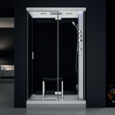 Mazur MUE-H1200-22R RECHTS SCHWARZ Duschkabine mit Hydromassage und Dampfsauna 120X90X217CM