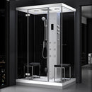 Mazur MUE-H1400-22 SCHWARZE Duschkabine mit Hydromassage und Dampfsauna 140 x 100 x 217 cm