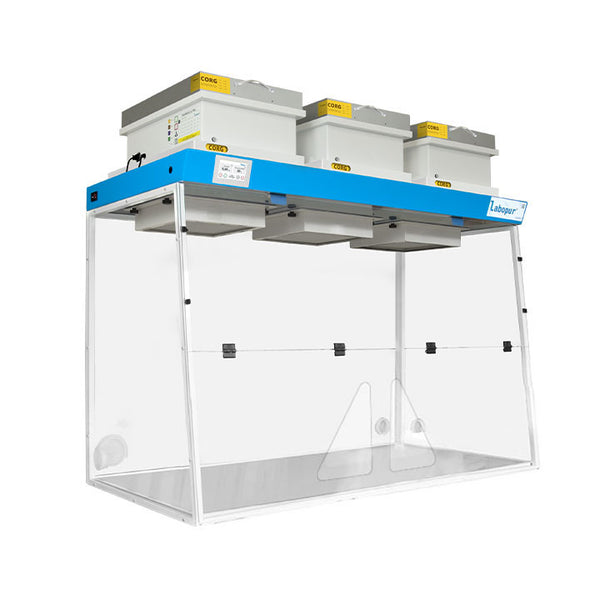 Ecosafe Ablufthaube Ohne Abluftkanal 1500 Mm - 3 Module - Für Flüssigkeiten Und Pulver - Zwei Öffnungen