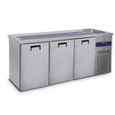 Virtus & Mastro Bierausschanktheke mit 1 Becken rechts und 3 Türen für Bierfässer je 50 Liter