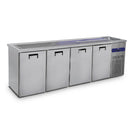 Virtus & Mastro Bierausschanktheke mit 1 Becken rechts und 4 Türen für Bierfässer je 50 Liter