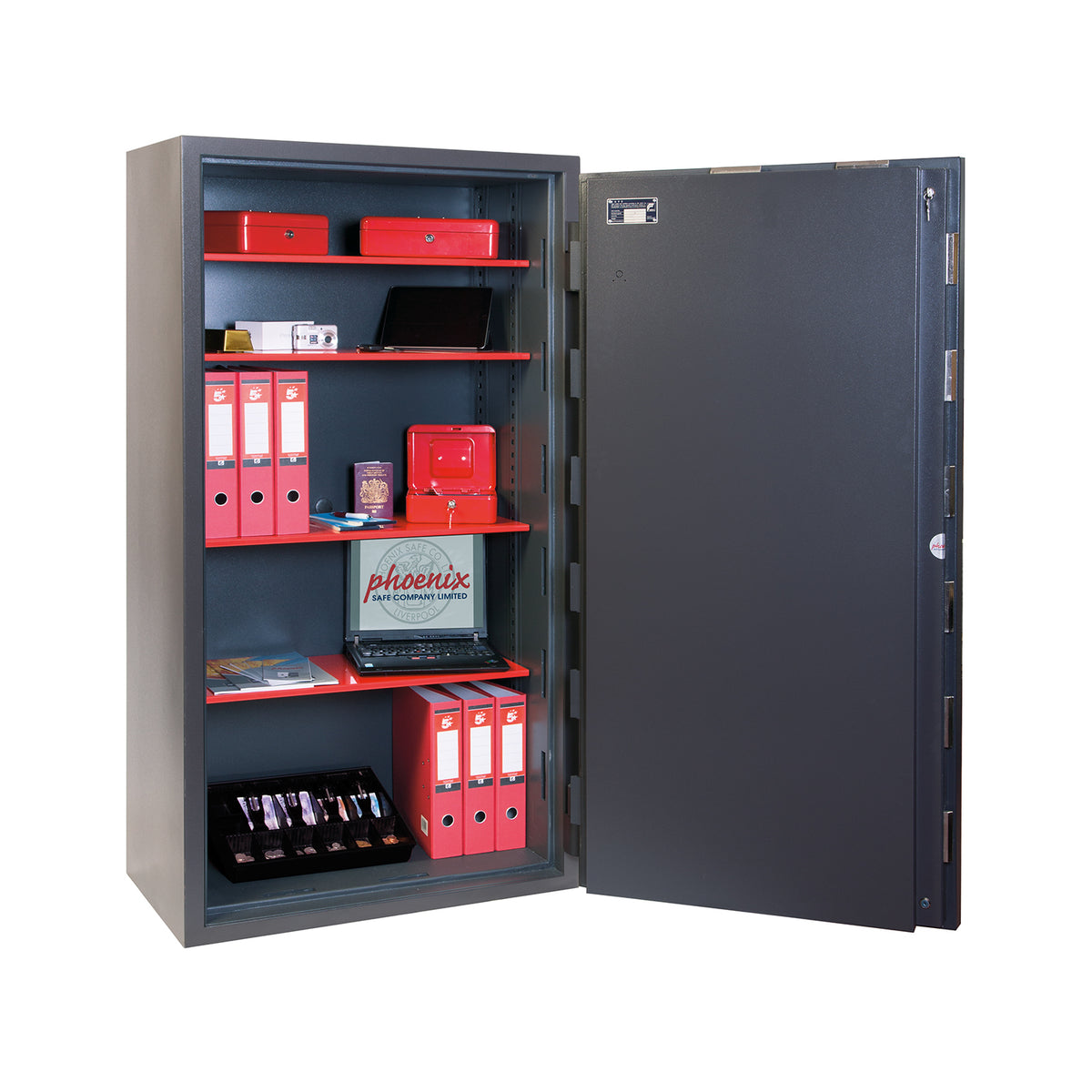 Phoenix Mercury HS2055K Size 5 High-Security Euro Grade 2 Safe with Key Lock