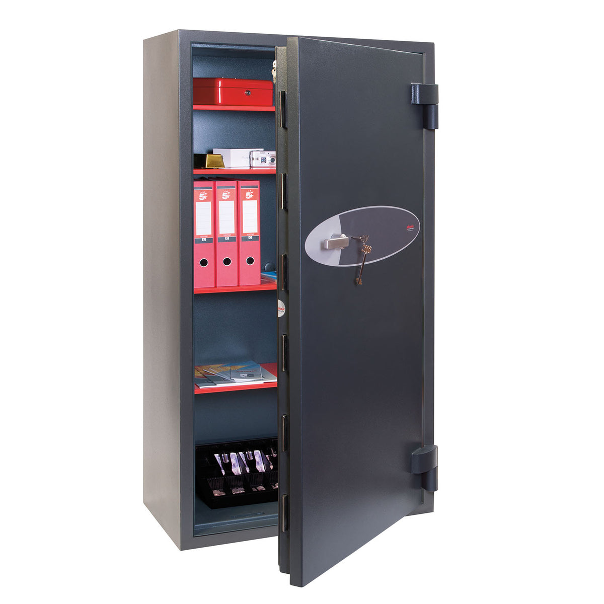 Phoenix Mercury HS2055K Size 5 High-Security Euro Grade 2 Safe with Key Lock