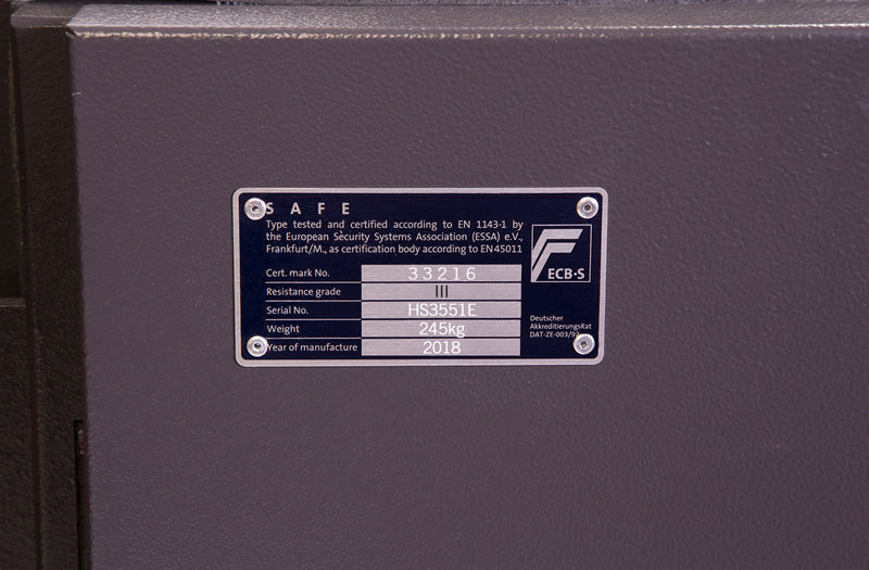 Phoenix Elara HS3551E Größe 1 Hochsicherer Euro-Grad-3-Tresor mit Elektronikschloss