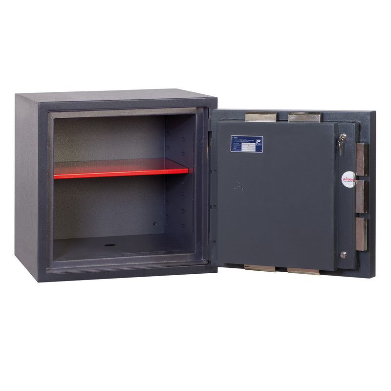 Phoenix Planet HS6071E Größe 1 Hochsicherer Euro-Grad-4-Tresor mit Elektronik- und Schlüsselschloss