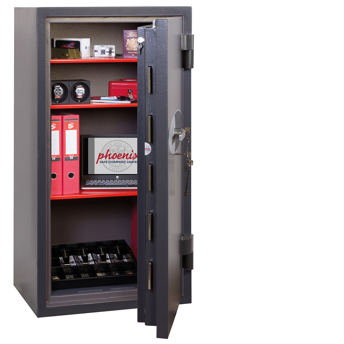 Phoenix Cosmos HS9075K Size 5 High-security Euro Grade 5 safe with 2 key locks