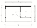 Fjordholz Gartenhaus Modell Office Box Größe XXS +SD natur