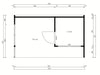 Fjordholz Gartenhaus Modell Office Box Größe XXS +SD schwarz