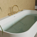 Riluxa Hydra Corian® Design wall-mounted bathtub 