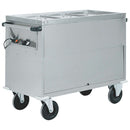 Chariot bain-marie Virtus & Mastro sur armoire chauffante, 3 x GN 1/1 H=200 mm, 3 zones de température