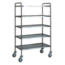 Chariot de service Virtus & Mastro en acier inoxydable à 5 niveaux
