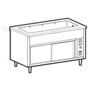 Virtus & Mastro bain-marie element on warming cabinet, 4x GN 1/1