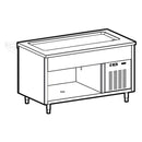 Virtus & Mastro Kühlplatte auf offenem Unterbau, 3x GN 1/1