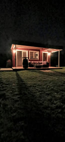 Fjordholz Gartenhaus Modell Kurt 44 C mit Vordach
