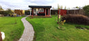 Fjordholz Gartenhaus Modell Kurt 44 C mit Vordach