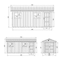 Timbela Gartenhaus mit LP® SmartSide® M915C – 236 x 486 cm – 11 m2 – Bild 7
