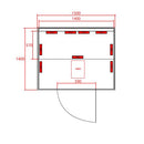 Sanotechnik OSLO infrared cabin for 2 people, 150x150x200 cm