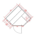 Sanotechnik - TALLINN Sauna für 3 Personen 150x150x200 cm