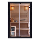 Sanotechnik - PANORAMA BLACK Sauna für 2 Personen 130x120x200 cm