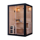 Sanotechnik - PANORAMA BLACK Sauna für 2 Personen 130x120x200 cm