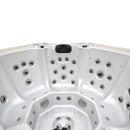Hydrosan Garten-Whirlpool-Badewanne 107 Weißes Perlen-Kaffeegehäuse 220x220 cm