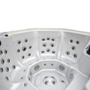 Hydrosan Garten-Whirlpool-Badewanne 107 Weißes Perlen-Kaffeegehäuse 220x220 cm