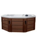 Hydrosan Garten-Whirlpool-Badewanne 107 Weißes Perlen-Kaffeegehäuse 220x220 cm