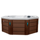 Hydrosan Garten-Whirlpool-Badewanne 107 Weißes Perlen-Kaffeegehäuse 220x220 cm