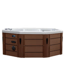 Hydrosan Garten-Whirlpool-Badewanne 107 Weißes Perlen-Kaffeegehäuse 220x220 cm