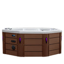 Hydrosan Garten-Whirlpool-Badewanne 107 Weißes Perlen-Kaffeegehäuse 220x220 cm