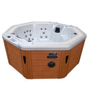 Hydrosan Garten-Whirlpool-Badewanne 107 Weiße Perle Naturgehäuse 220x220 cm