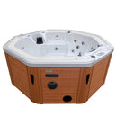 Hydrosan Garten-Whirlpool-Badewanne 107 Weiße Perle Naturgehäuse 220x220 cm