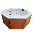 Hydrosan Garten-Whirlpool-Badewanne 107 Weiße Perle Naturgehäuse 220x220 cm