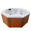 Hydrosan Garten-Whirlpool-Badewanne 107 Weiße Perle Naturgehäuse 220x220 cm