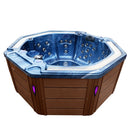Hydrosan Garten-Whirlpool-Badewanne Spa107 Blue Wave Kaffeegehäuse 220x220 cm